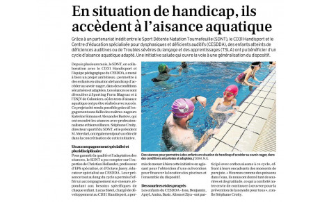LE SDNT OEUVRE POUR LE SAVOIR NAGER POUR TOUS